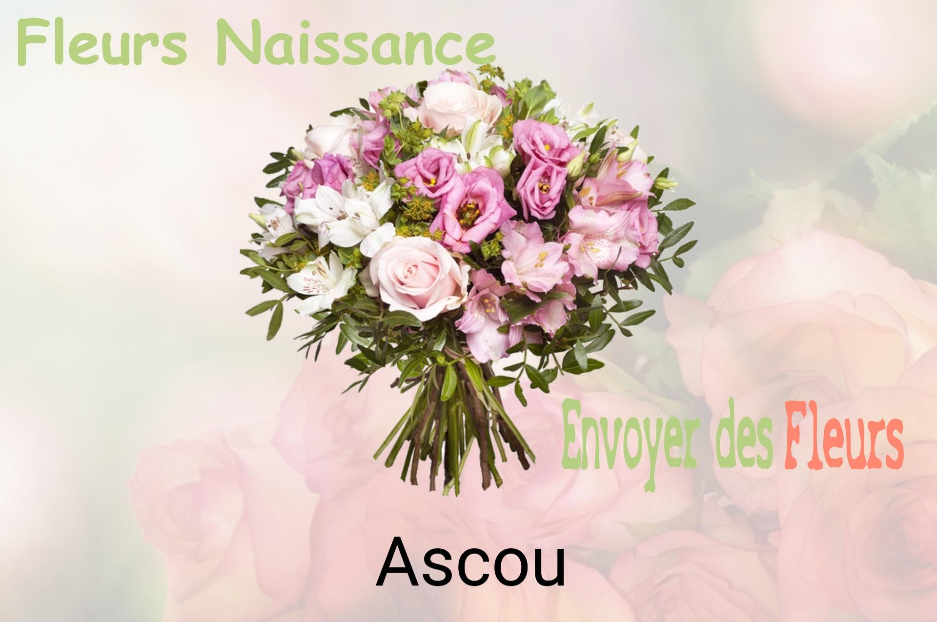 Bouquet de fleurs de naissance livré à Ascou